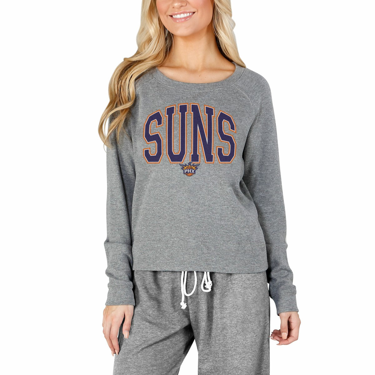 NBA - Phoenix Suns Concepts Sport Women's Mainstream Terry Long Sleeve Top - Gray