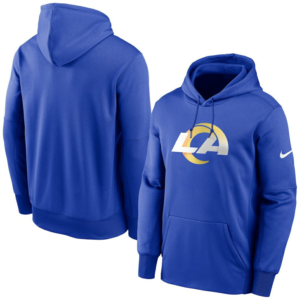 Los Angeles Rams Primary Logo Therma Performance Pullover Hoodie Royal - Nike