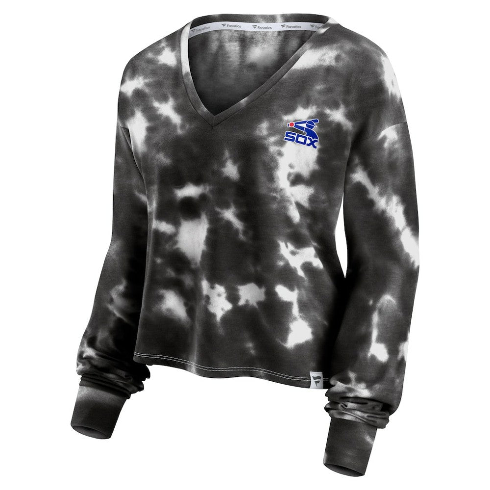 Chicago White Sox Fanatics Women's Tie-Dye V-Neck Pullover Cropped Tee Sale
