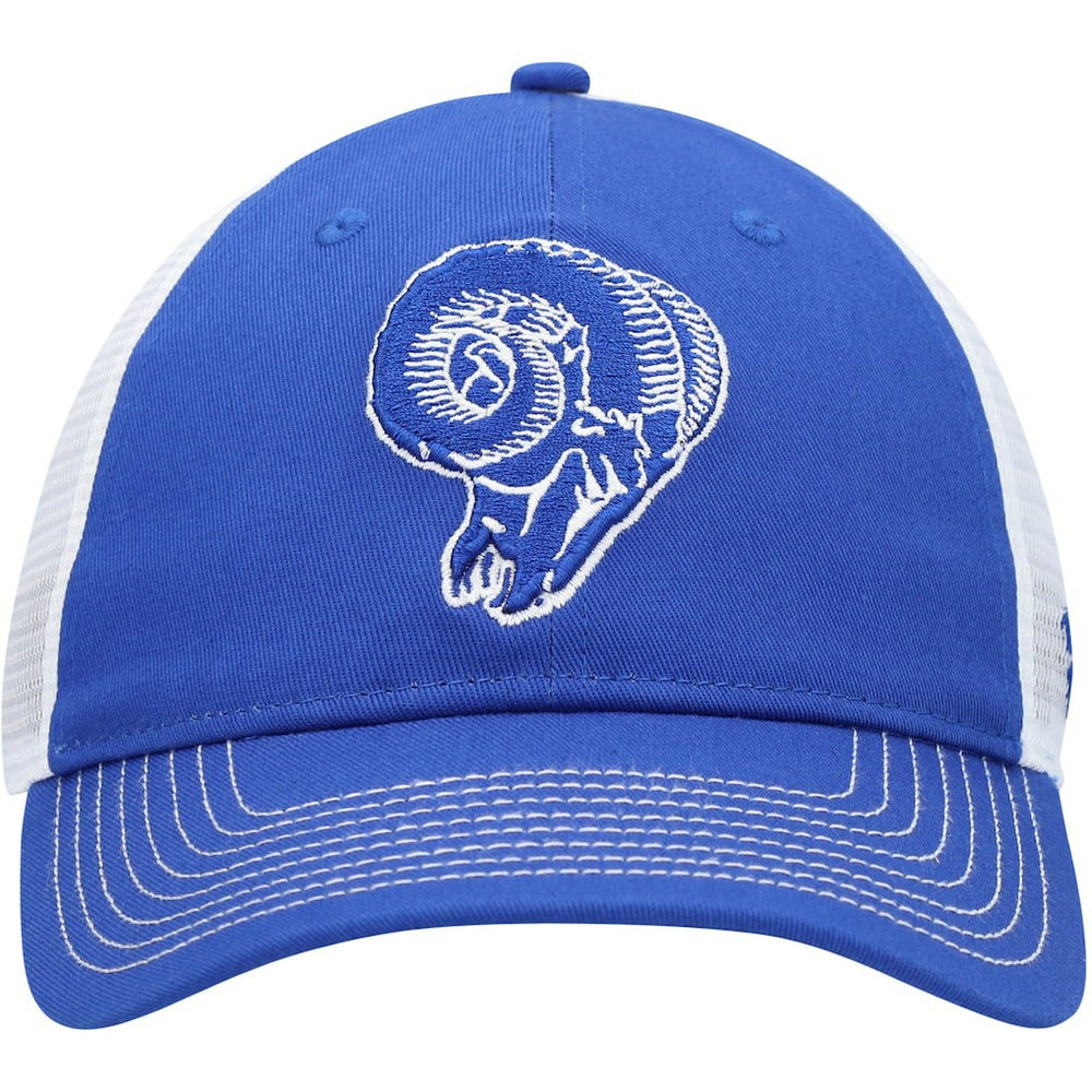 Los Angeles Rams Fundamental Vintage Trucker Unstructured Adjustable Hat Royal/White - Fanatics
