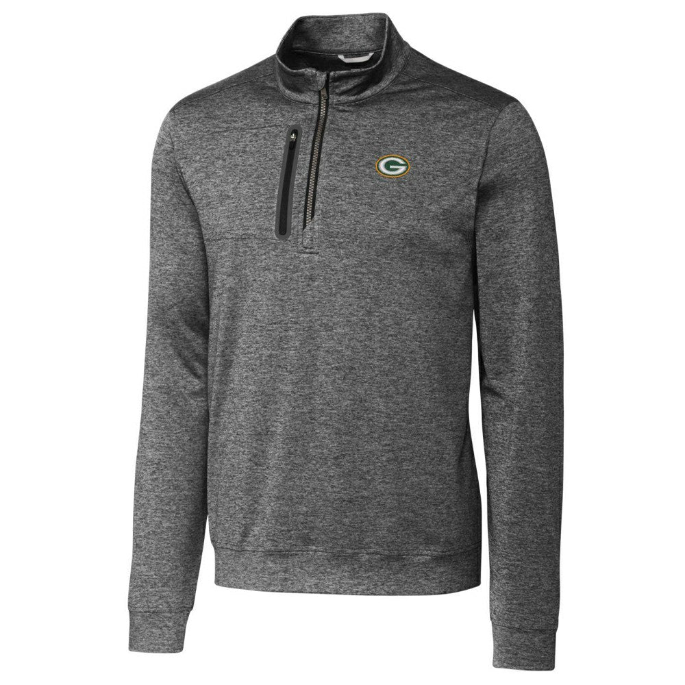 Green Bay Packers Cutter & Buck Stealth Quarter-Zip Jacket Gray - NFL