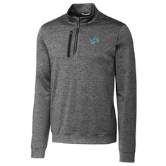 Detroit Lions Cutter & Buck Stealth Quarter-Zip Jacket Gray - NFL