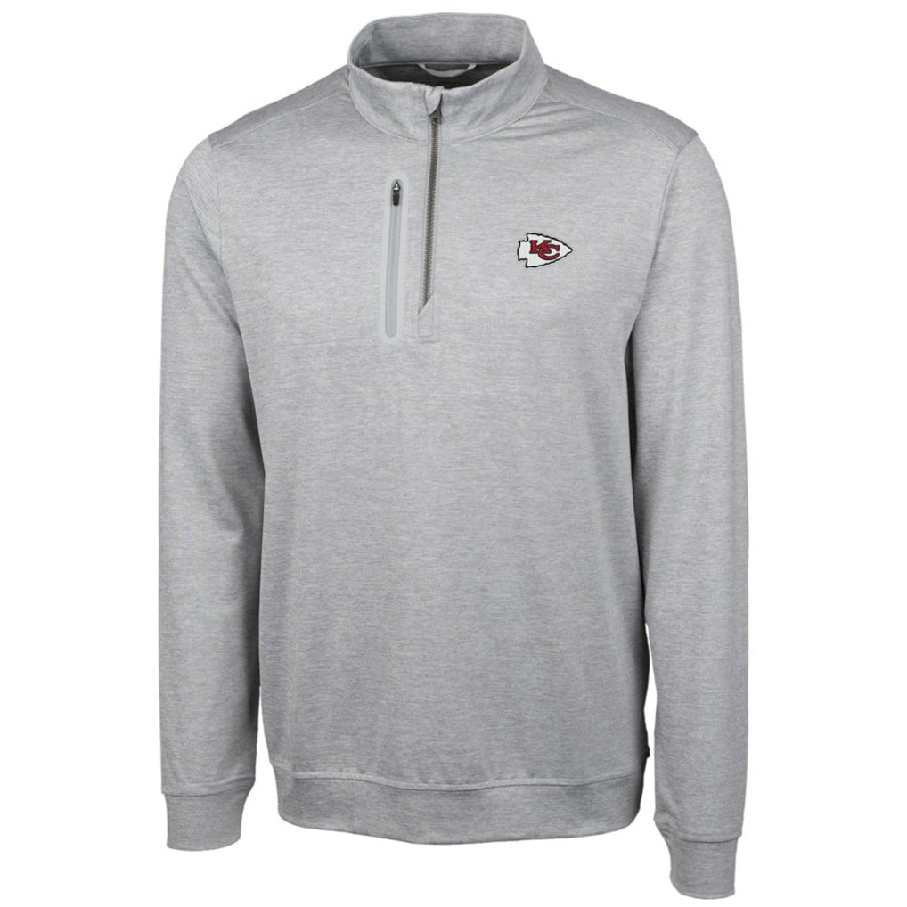 Kansas City Chiefs Cutter & Buck Stealth Quarter-Zip Jacket Cream - NFL