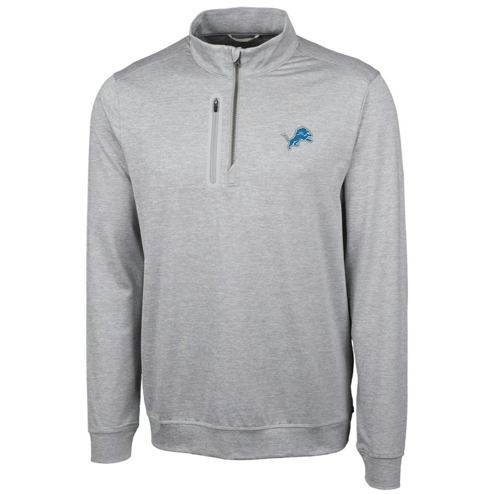 Detroit Lions Cutter & Buck Stealth Quarter-Zip Jacket Cream - NFL