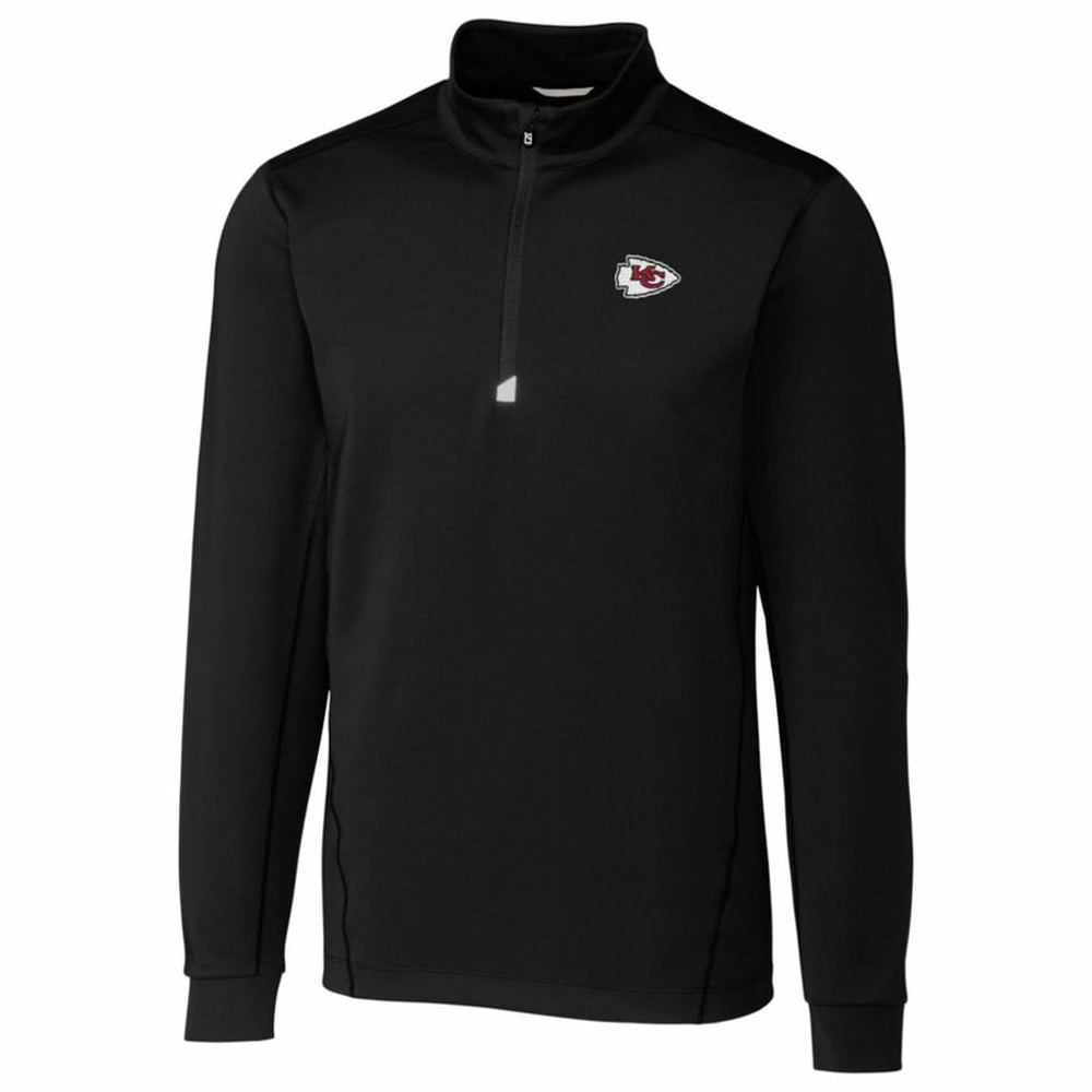 Kansas City Chiefs Cutter & Buck Traverse Quarter-Zip Pullover Jacket Black - NFL