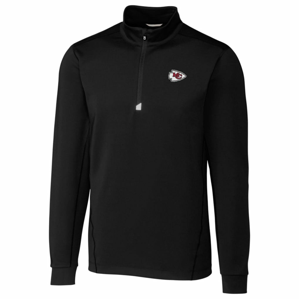 Kansas City Chiefs Cutter & Buck Traverse Quarter-Zip Pullover Jacket Black - NFL