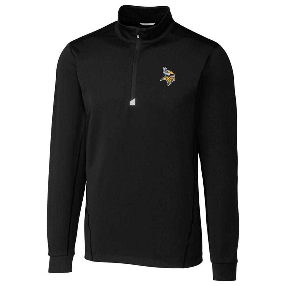 Minnesota Vikings Cutter & Buck Traverse Quarter-Zip Pullover Jacket Black - NFL