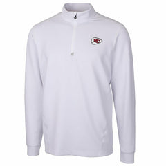 Kansas City Chiefs Cutter & Buck Traverse Quarter-Zip Pullover Jacket White - NFL