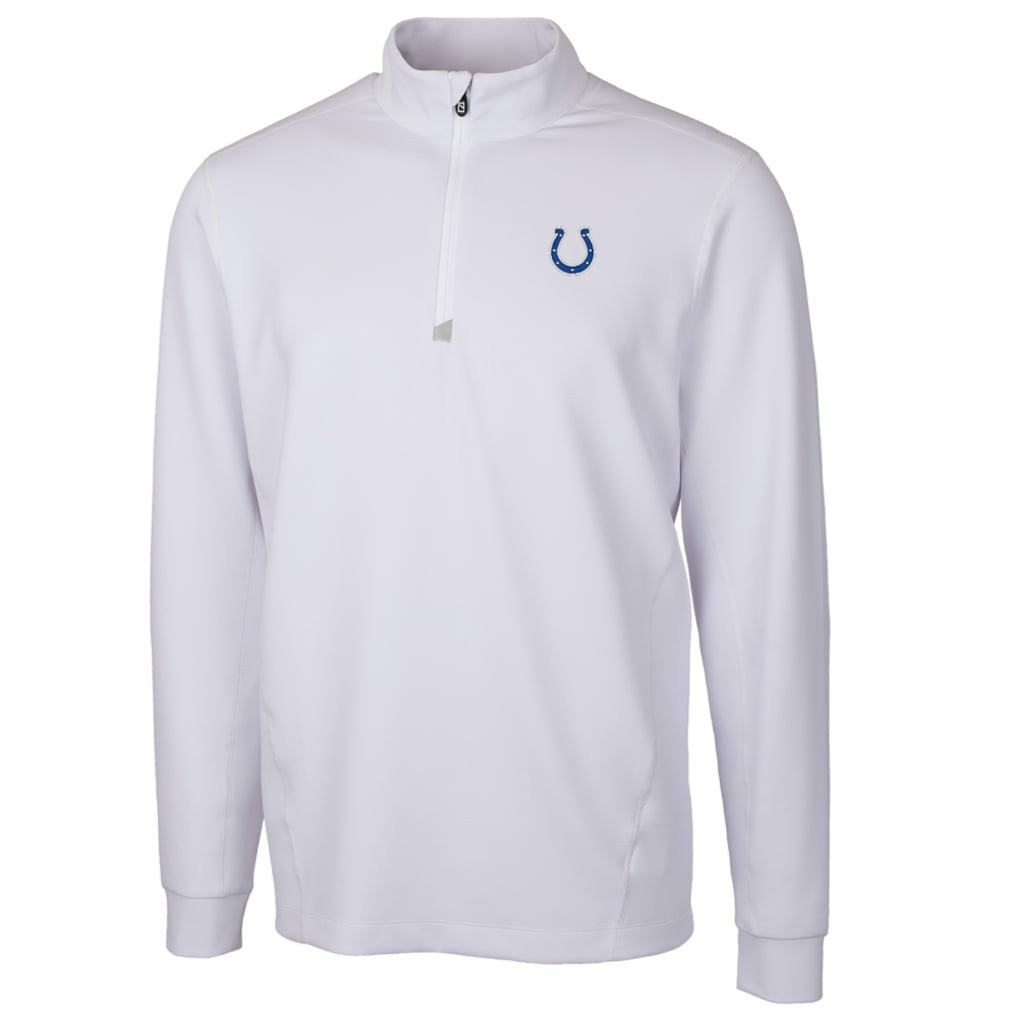 Indianapolis Colts Cutter & Buck Traverse Quarter-Zip Pullover Jacket White - NFL