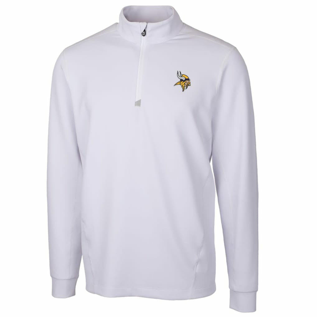 Minnesota Vikings Cutter & Buck Traverse Quarter-Zip Pullover Jacket White - NFL