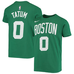 Nike - Jayson Tatum Boston Celtics Youth Logo Name & Number Performance T-Shirt - Kelly Green