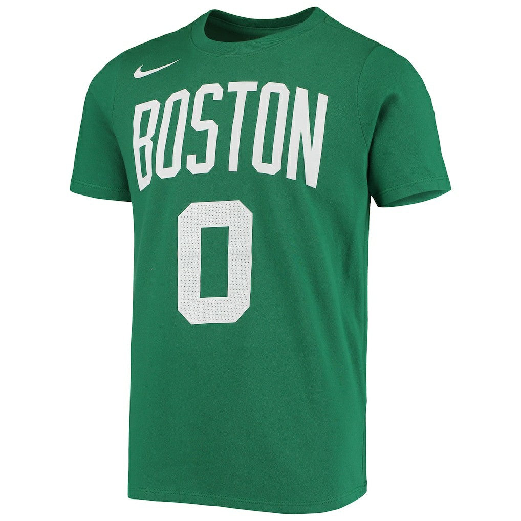 Nike - Jayson Tatum Boston Celtics Youth Logo Name & Number Performance T-Shirt - Kelly Green