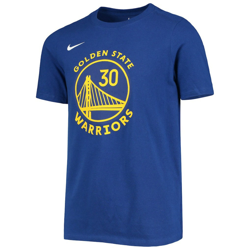 Nike - Stephen Curry Golden State Warriors Youth Logo Name & Number Performance T-Shirt - Royal