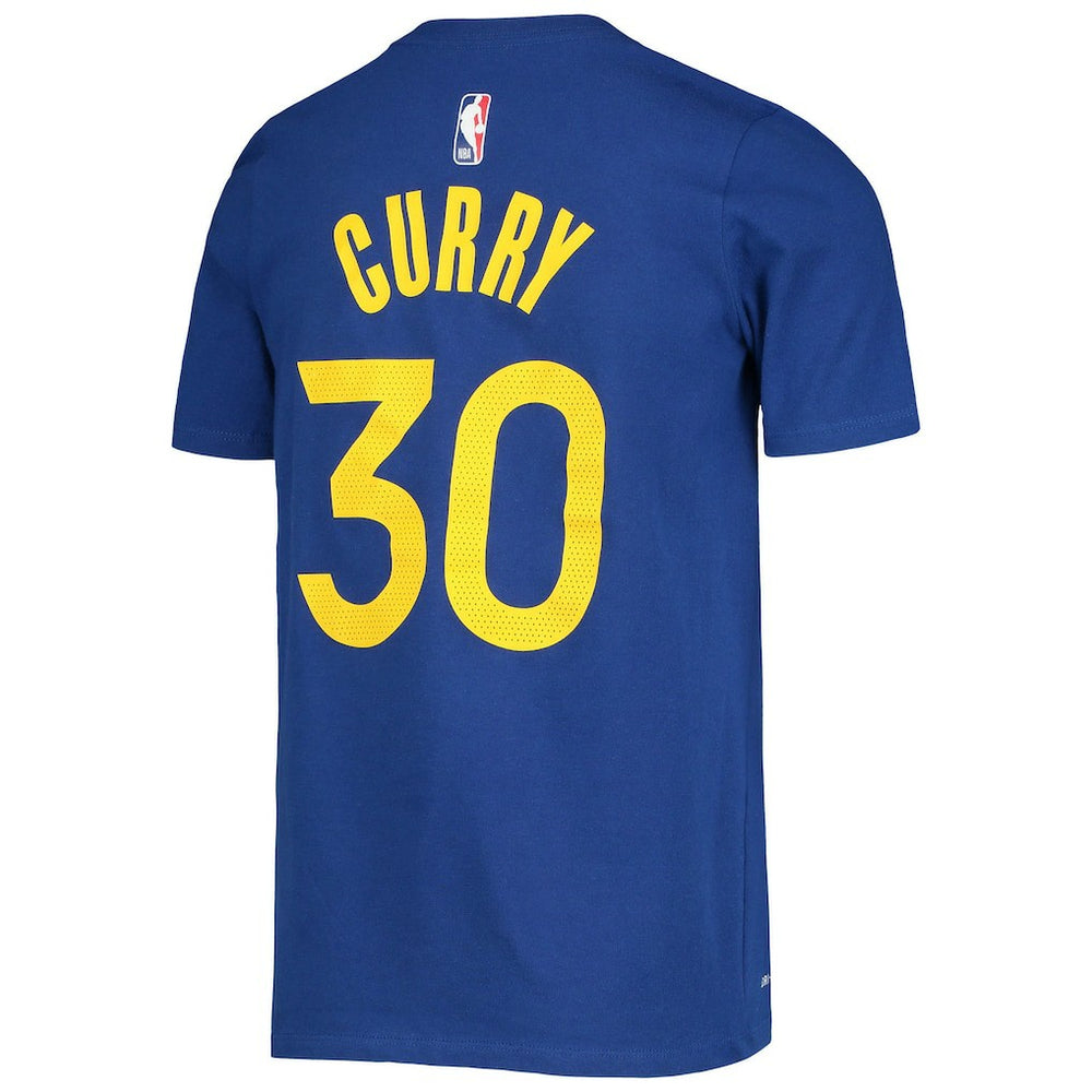 Nike - Stephen Curry Golden State Warriors Youth Logo Name & Number Performance T-Shirt - Royal