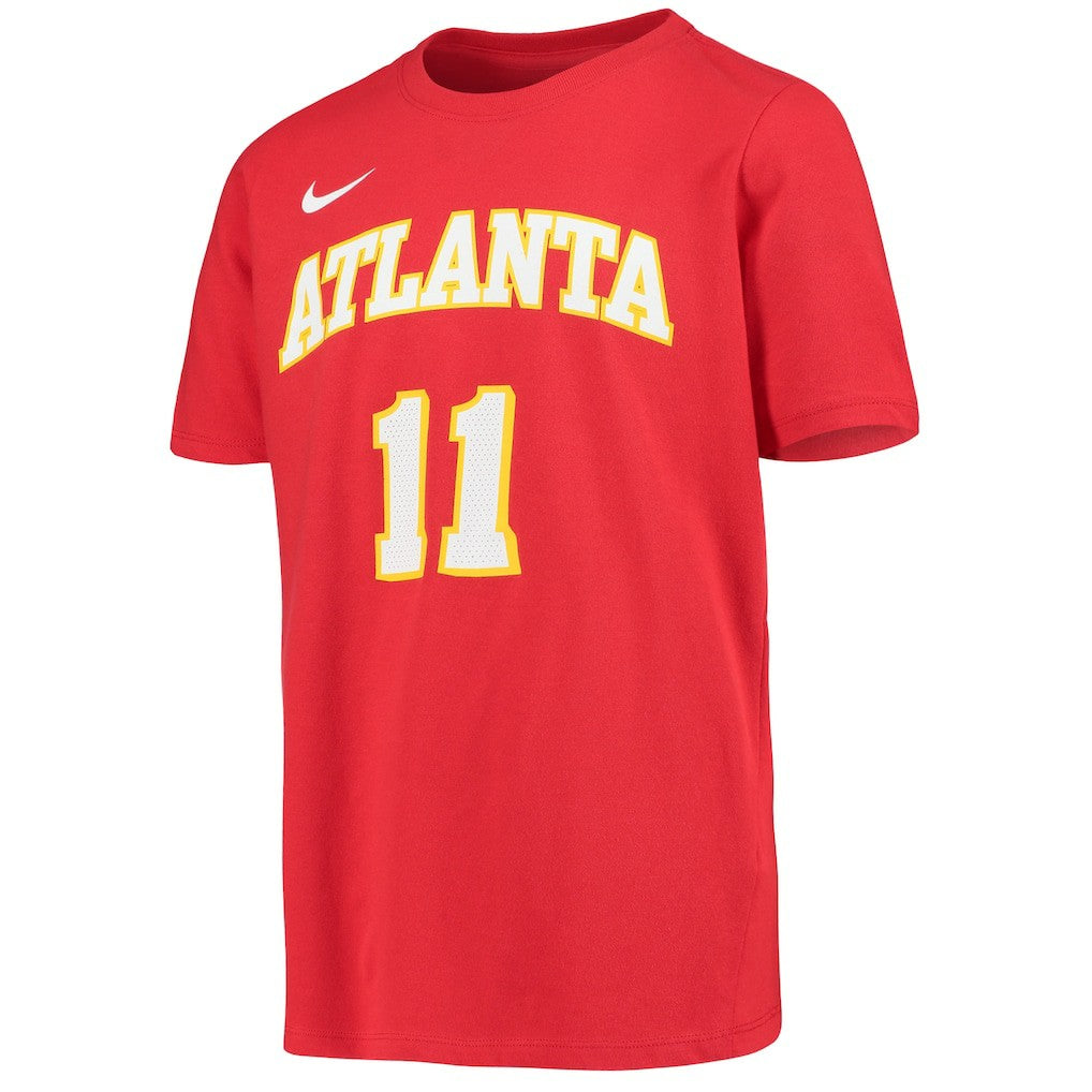 Nike - Trae Young Atlanta Hawks Youth Logo Name & Number Performance T-Shirt - Red