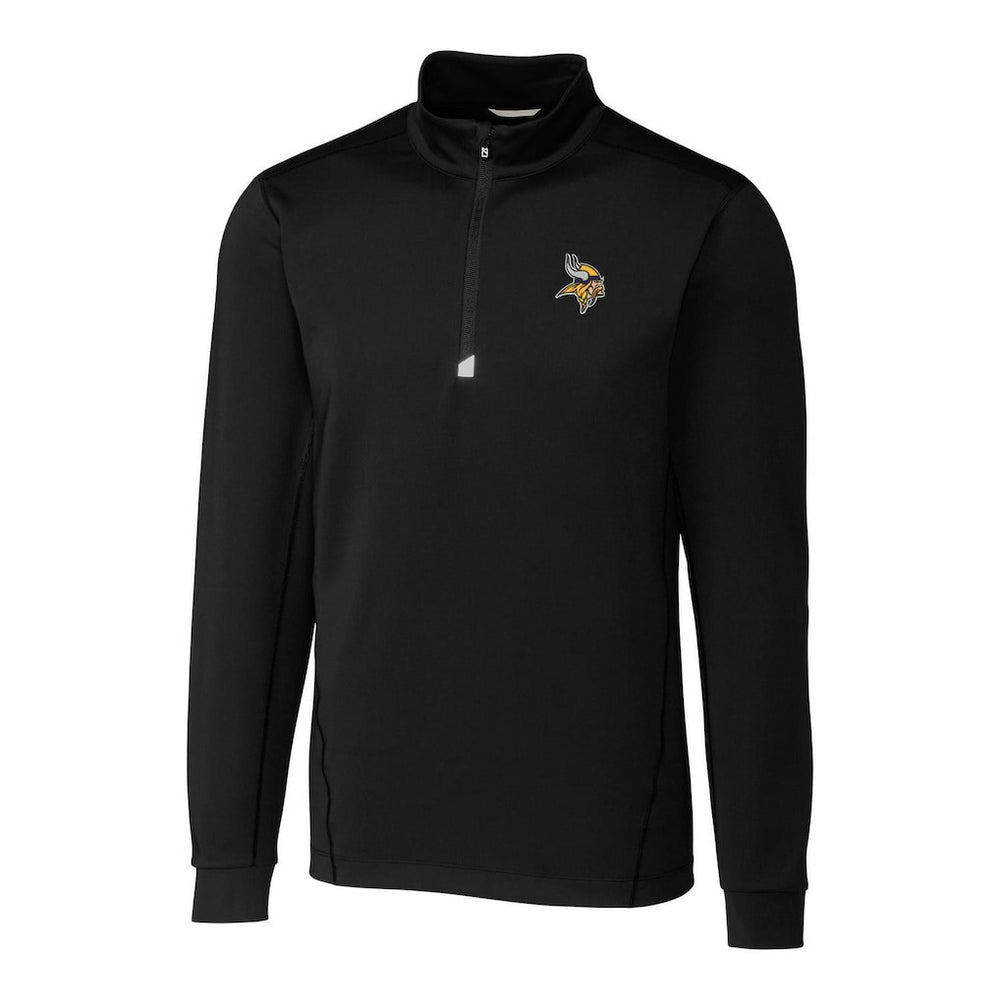 Minnesota Vikings Cutter & Buck Big & Tall Traverse Quarter-Zip Pullover Jacket Black - NFL