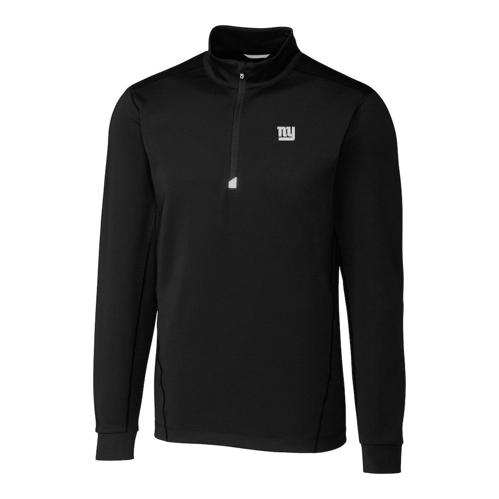 New York Giants Cutter & Buck Big & Tall Traverse Quarter-Zip Pullover Jacket Black - NFL