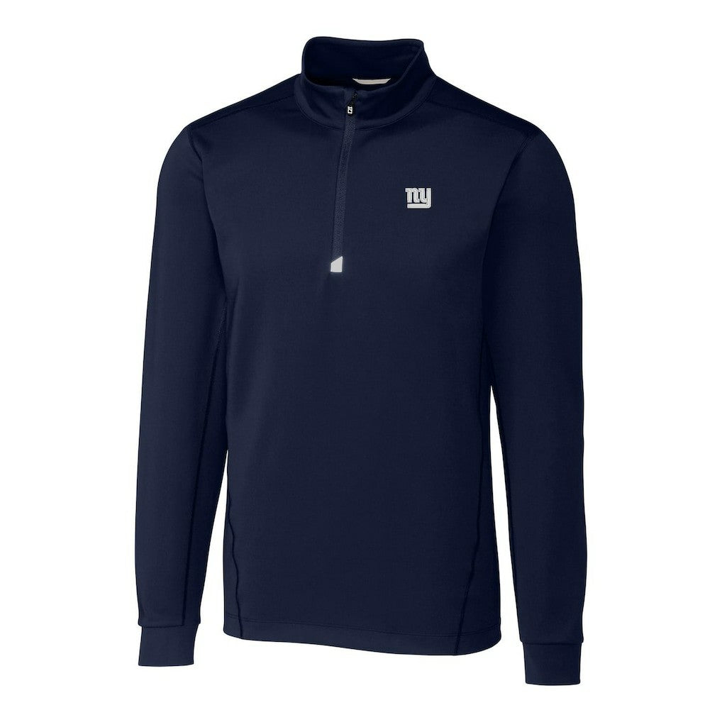 New York Giants Cutter & Buck Big & Tall Traverse Quarter-Zip Pullover Jacket Navy - NFL