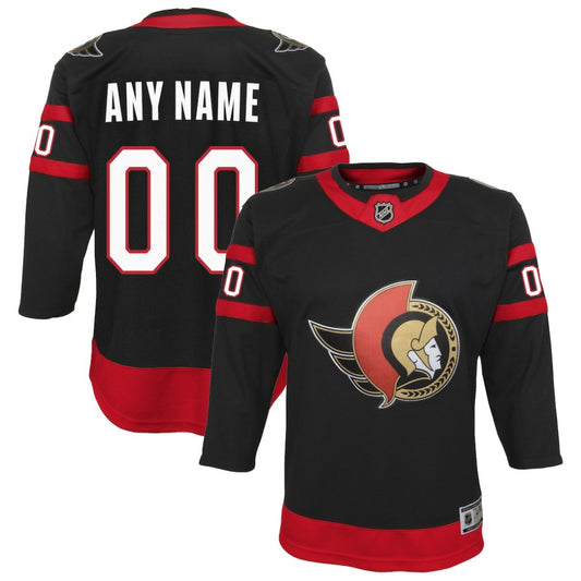 Ottawa Senators Youth Home Custom Premier Jersey - Black | NHL Jerseys