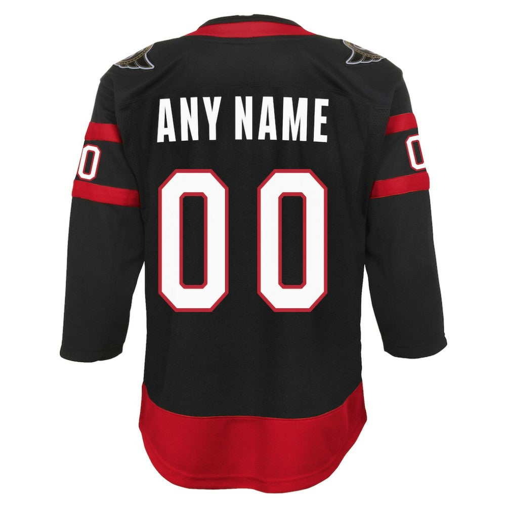 Ottawa Senators Youth Home Custom Premier Jersey - Black | NHL Jerseys