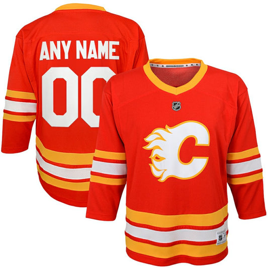 Calgary Flames Youth Home Replica Custom Jersey - Red | NHL Jerseys