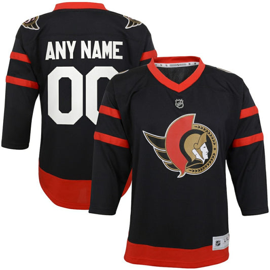 Ottawa Senators Youth Home Replica Custom Jersey - Black | NHL Jerseys