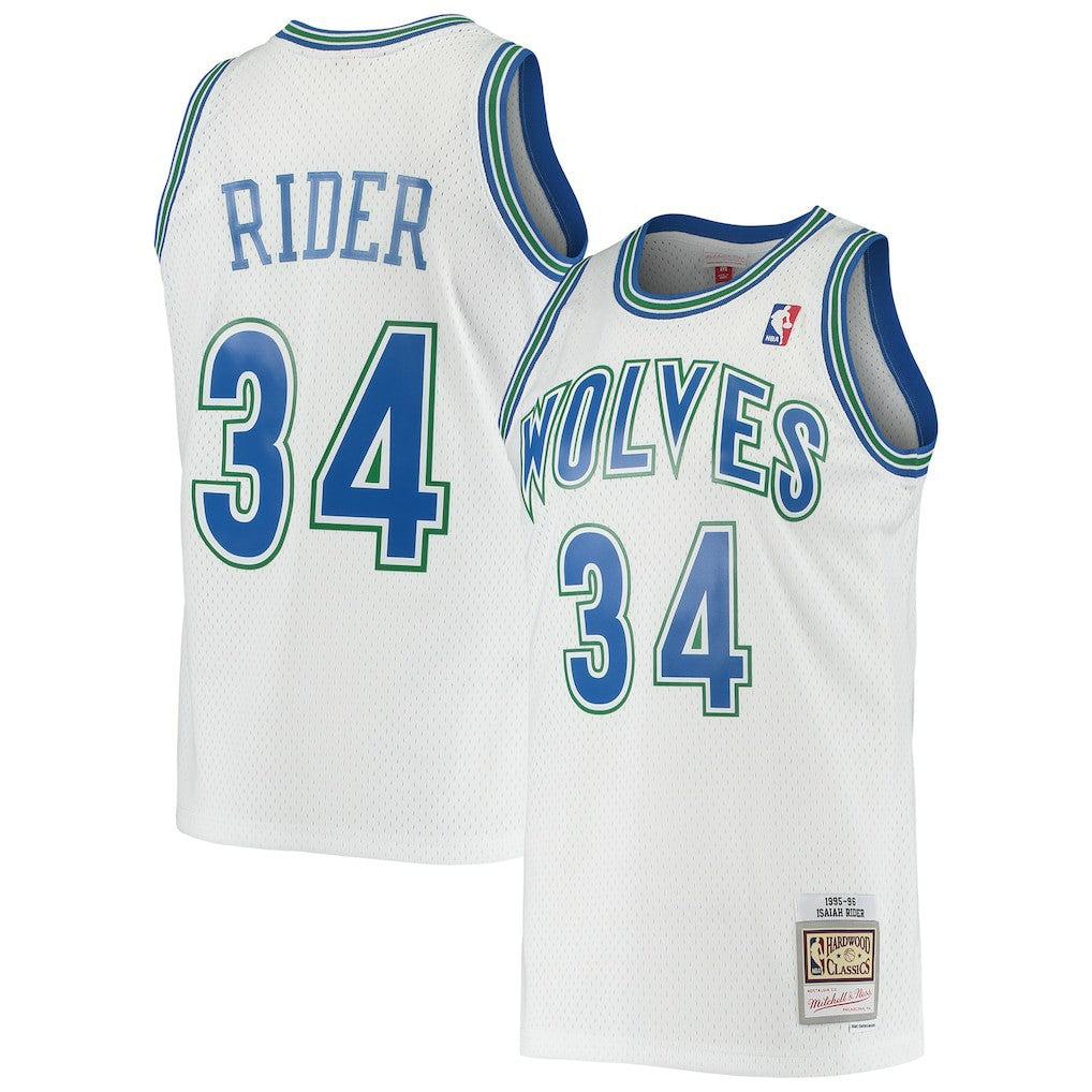 Mitchell & Ness - Isaiah Rider Minnesota Timberwolves 1995/96 Hardwood Classics Swingman Jersey - White