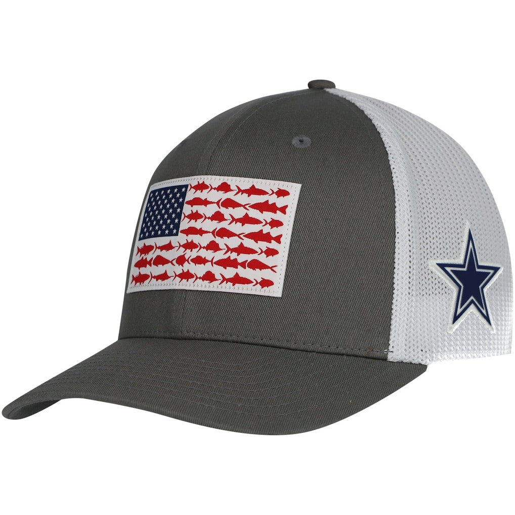 Dallas Cowboys PFG Fish Flag Flex Hat Gray - Columbia