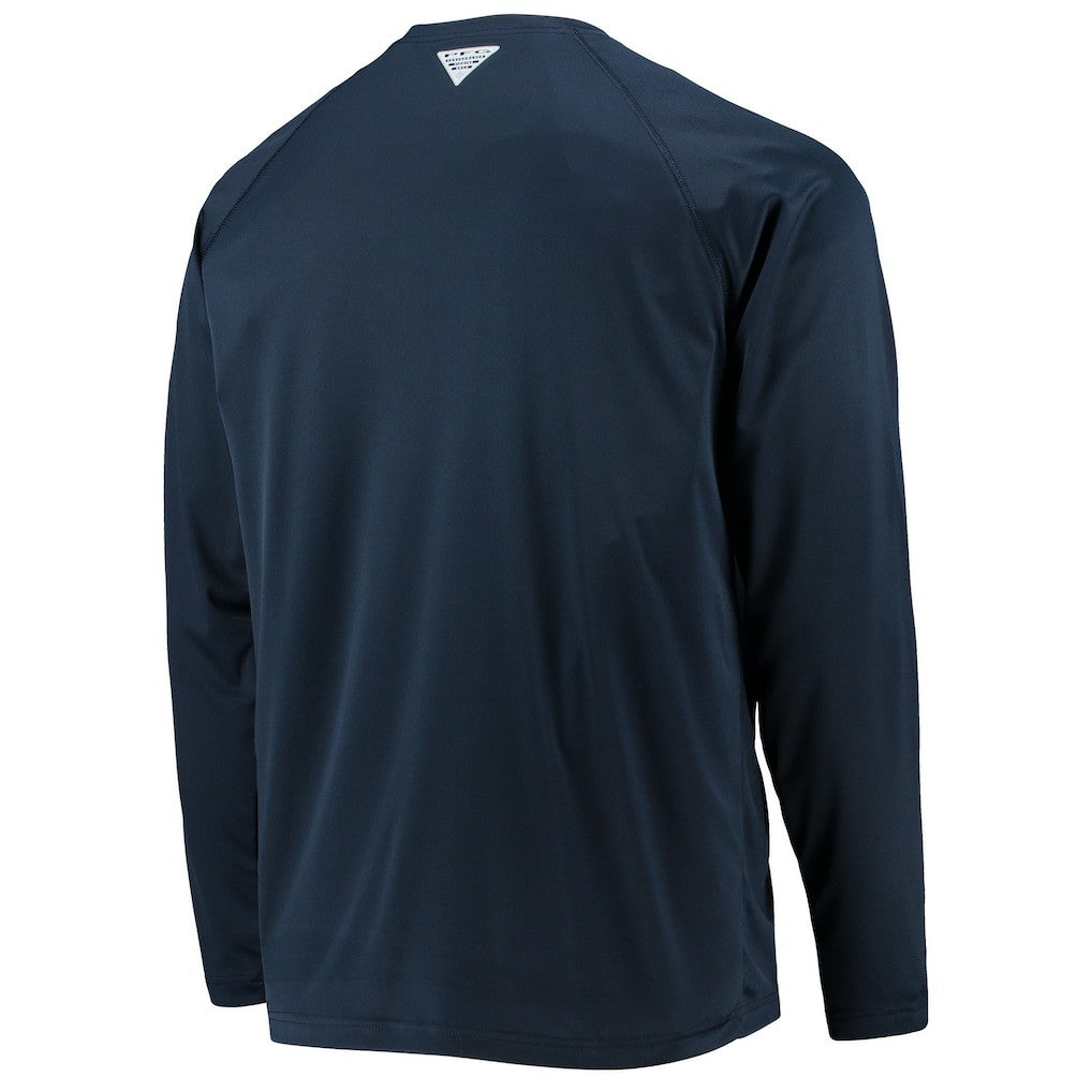 Dallas Cowboys Terminal Tackle Omni-Shade Raglan Long Sleeve T-Shirt Navy - Columbia
