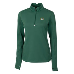 Green Bay Packers Cutter & Buck Women's Traverse Half-Zip Pullover Jacket Green - NFL