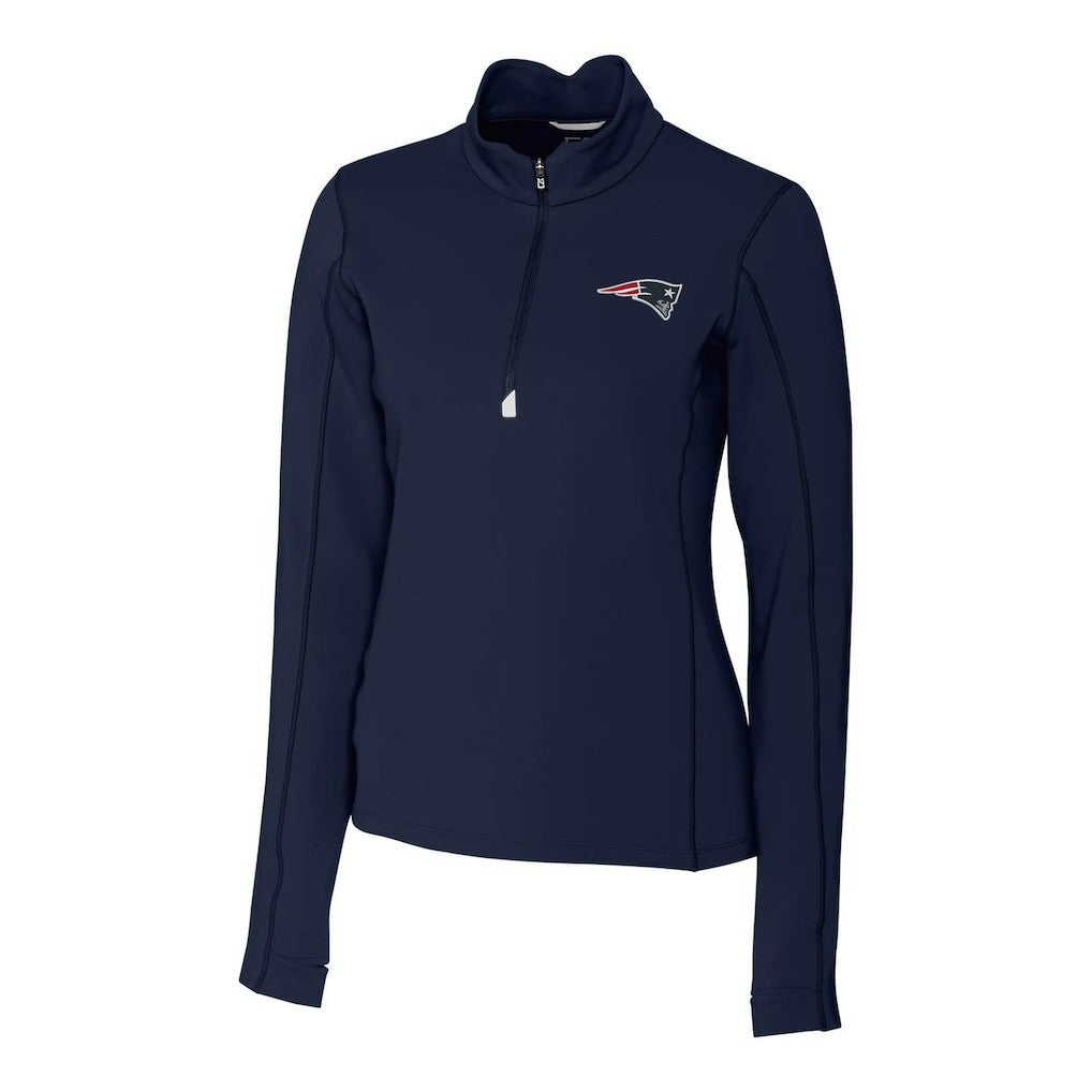 New England Patriots Cutter & Buck Women's Traverse Half-Zip Pullover Jacket Navy - NFL