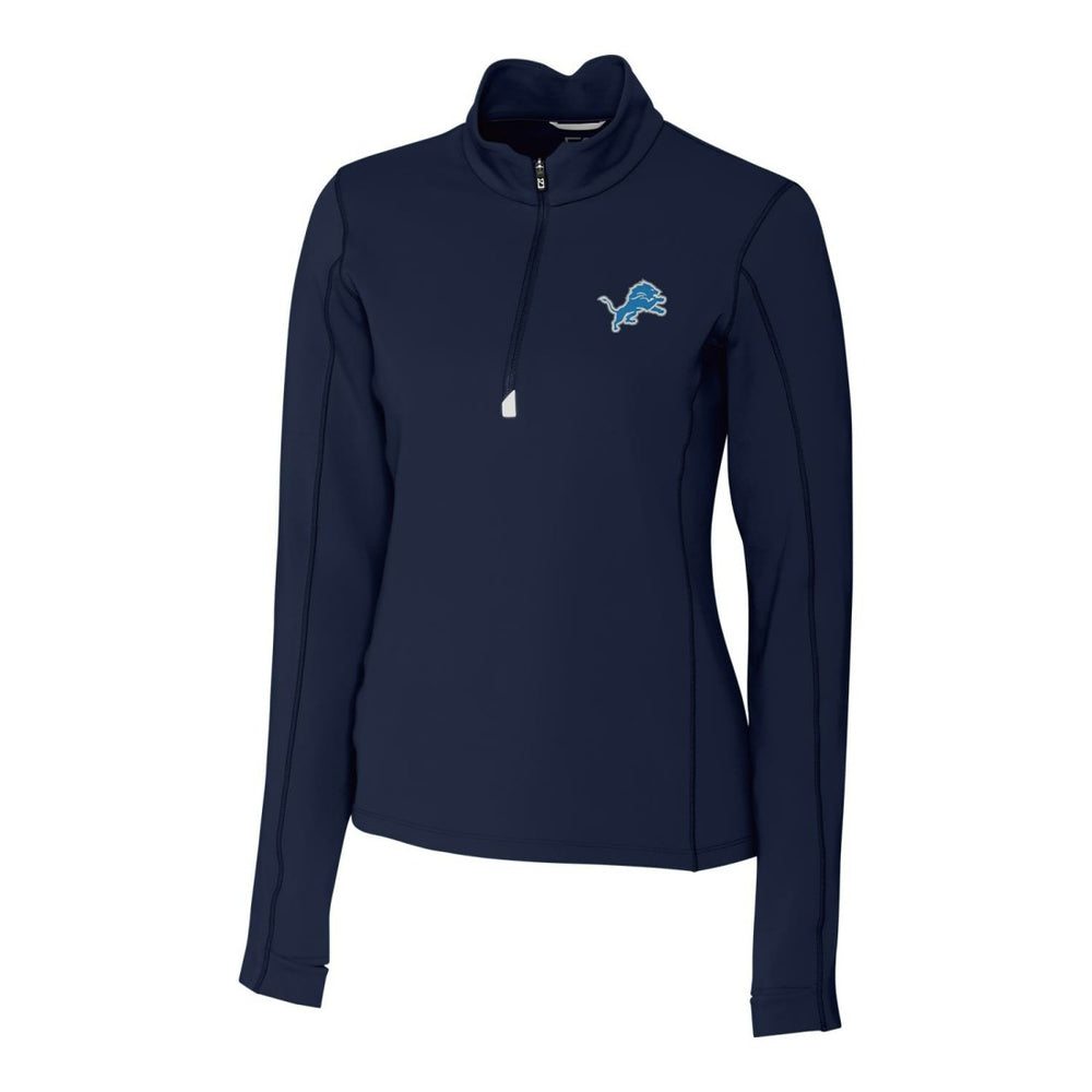 Detroit Lions Cutter & Buck Women's Traverse Half-Zip Pullover Jacket Navy - NFL