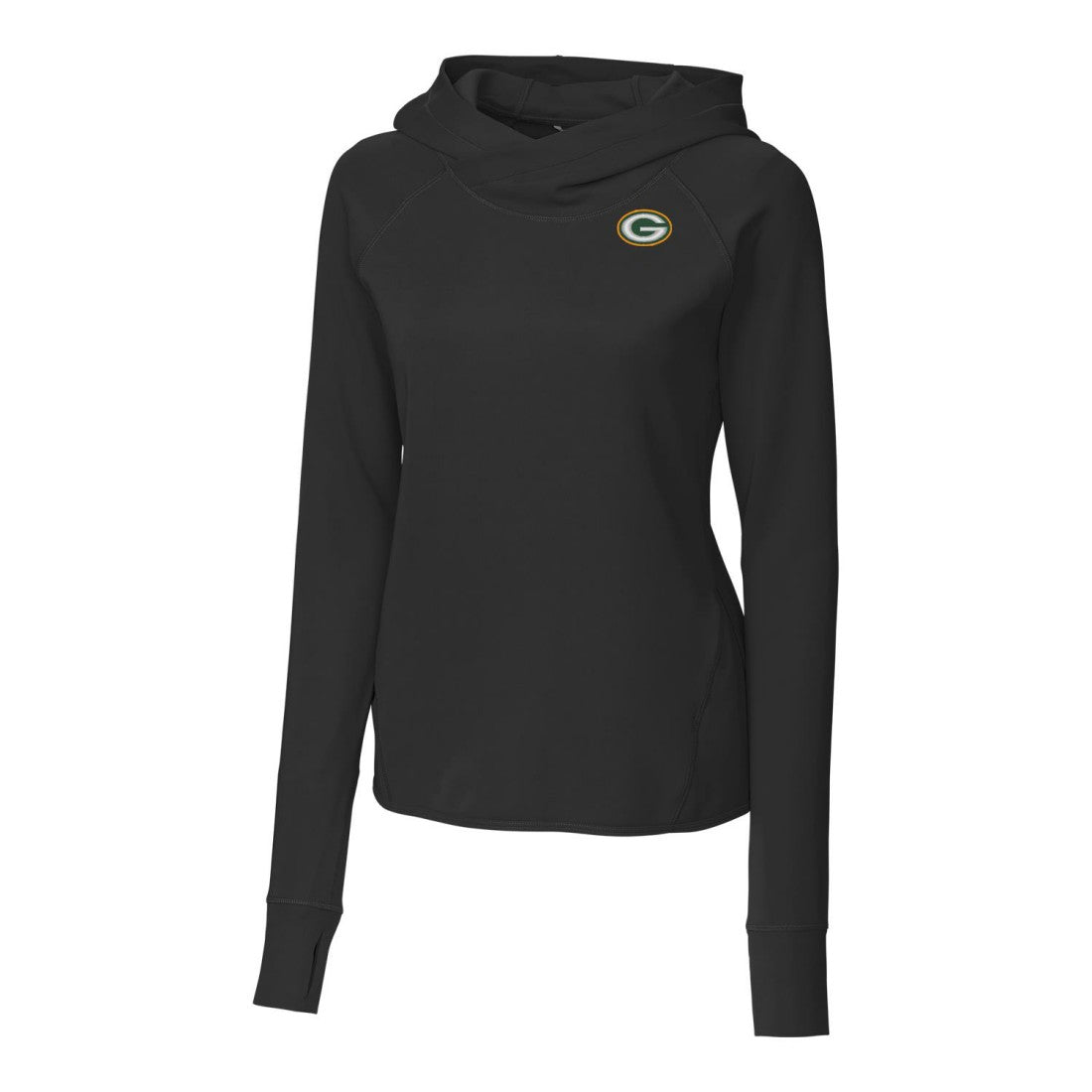 Green Bay Packers Cutter & Buck Women's Traverse Pullover Hoodie Black - NFL