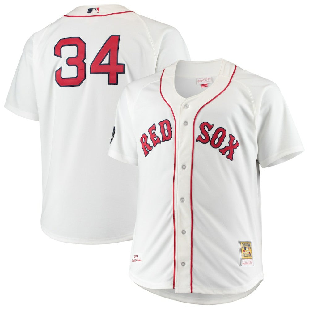 David Ortiz Boston Red Sox Mitchell & Ness Big & Tall Home Authentic Player Jersey Lifestyle