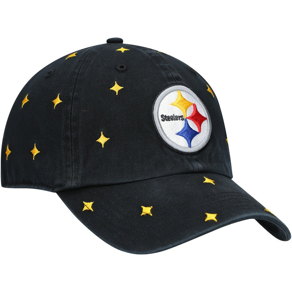Pittsburgh Steelers '47 Women's Confetti Clean Up Adjustable Hat Black/Gold - 47 brand