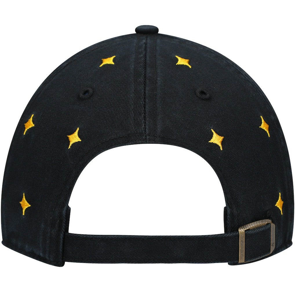 Pittsburgh Steelers '47 Women's Confetti Clean Up Adjustable Hat Black/Gold - 47 brand