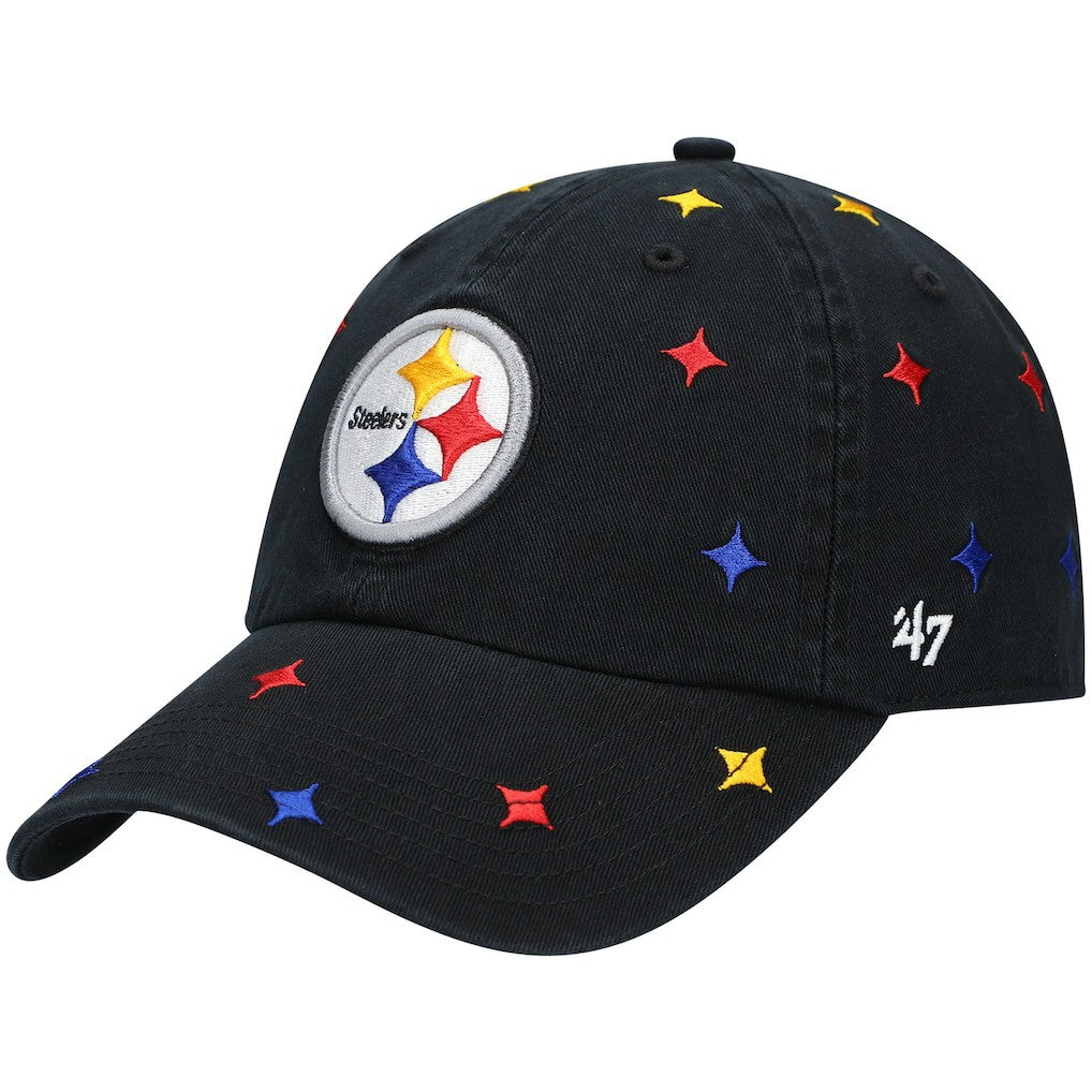 Pittsburgh Steelers '47 Women's Multi Confetti Clean Up Adjustable Hat Black - 47 brand