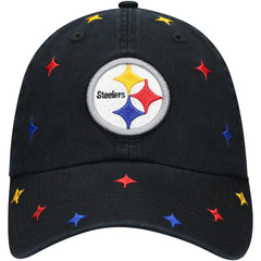 Pittsburgh Steelers '47 Women's Multi Confetti Clean Up Adjustable Hat Black - 47 brand