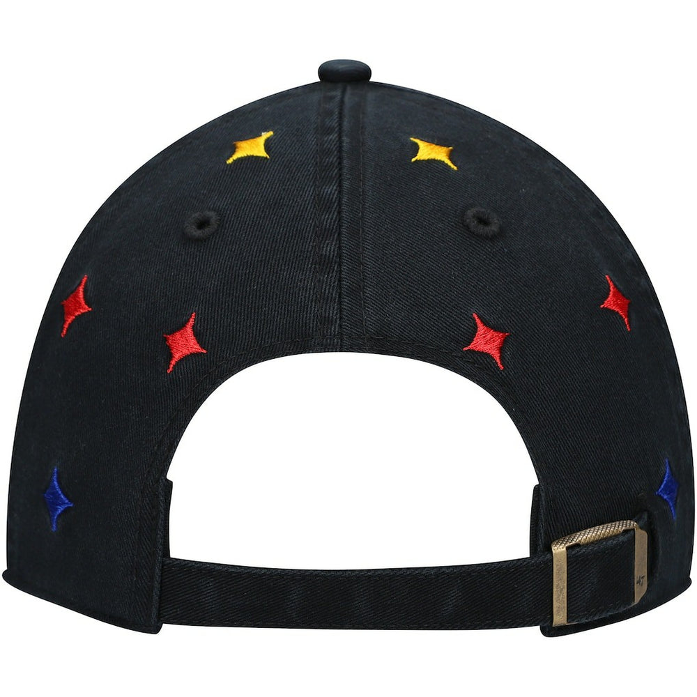 Pittsburgh Steelers '47 Women's Multi Confetti Clean Up Adjustable Hat Black - 47 brand
