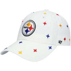 Pittsburgh Steelers '47 Women's Multi Confetti Clean Up Adjustable Hat White - 47 brand