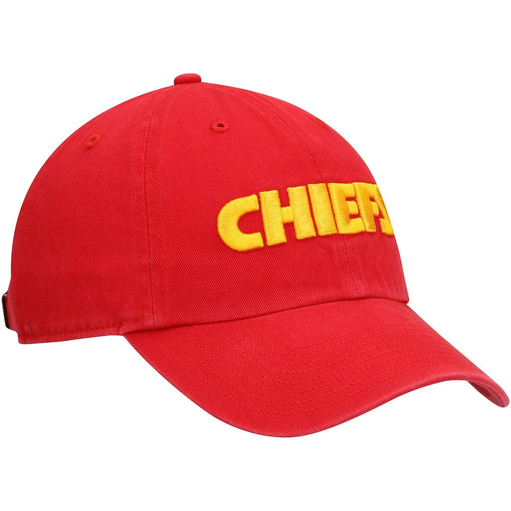 Kansas City Chiefs '47 Clean Up Script Adjustable Hat Red - 47 brand