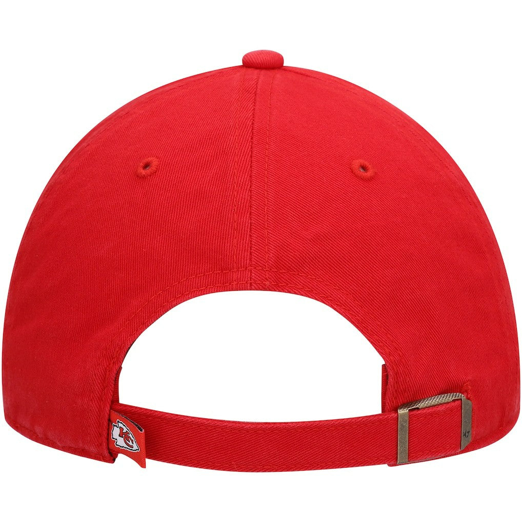 Kansas City Chiefs '47 Clean Up Script Adjustable Hat Red - 47 brand