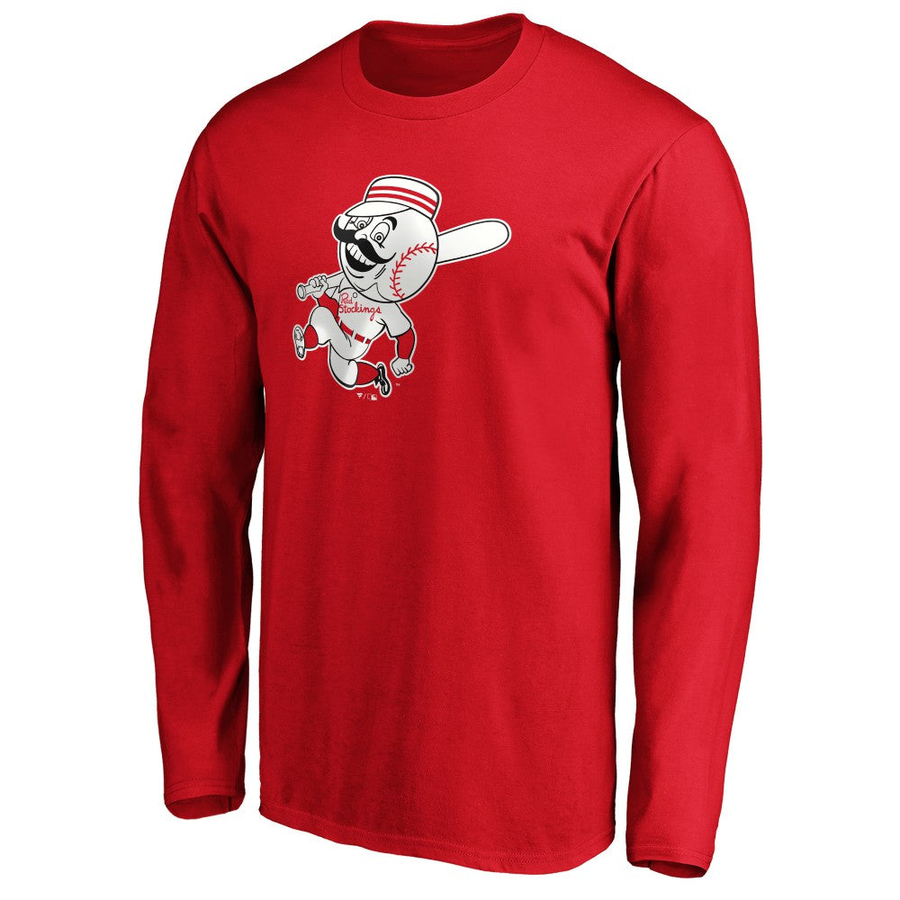 Cincinnati Reds Cooperstown Collection Huntington Logo Long Sleeve T-Shirt Lifestyle