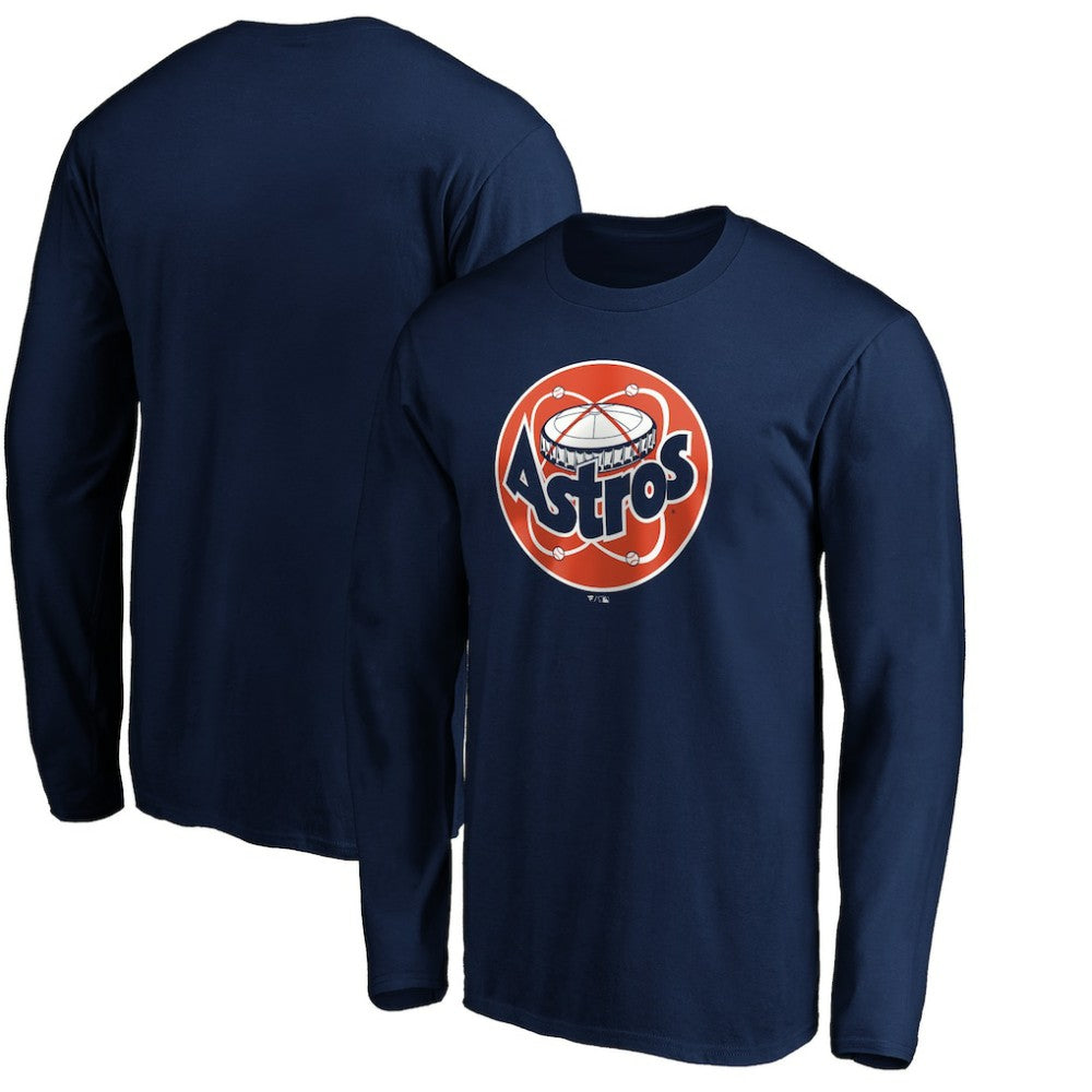Houston Astros Cooperstown Collection Huntington Logo Long Sleeve T-Shirt On Sale