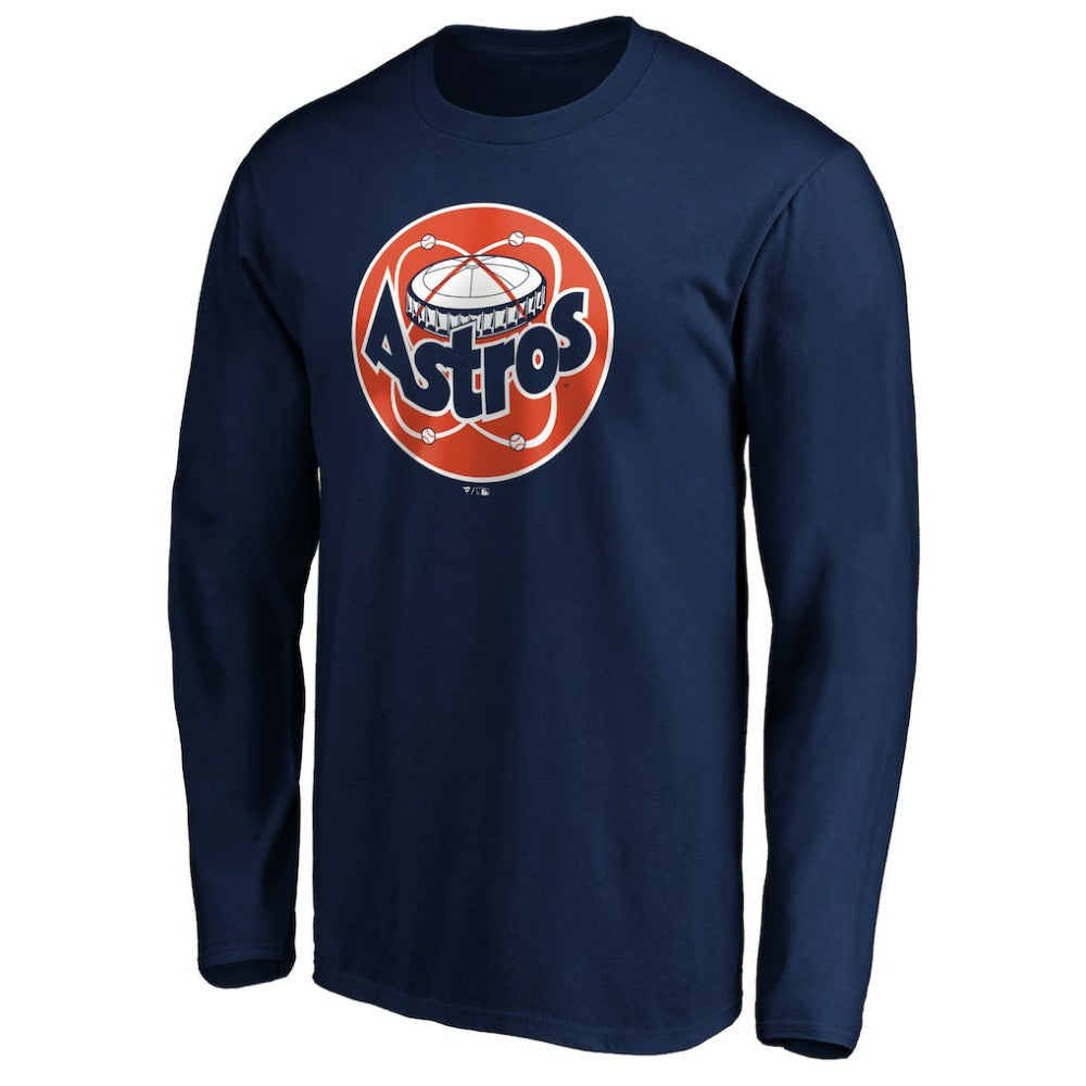 Houston Astros Cooperstown Collection Huntington Logo Long Sleeve T-Shirt On Sale