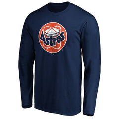 Houston Astros Cooperstown Collection Huntington Logo Long Sleeve T-Shirt On Sale