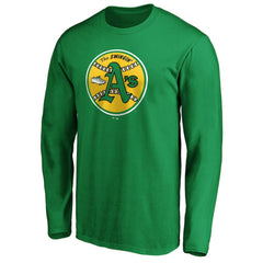 Athletics Cooperstown Collection Huntington Logo Long Sleeve T-Shirt Lifestyle
