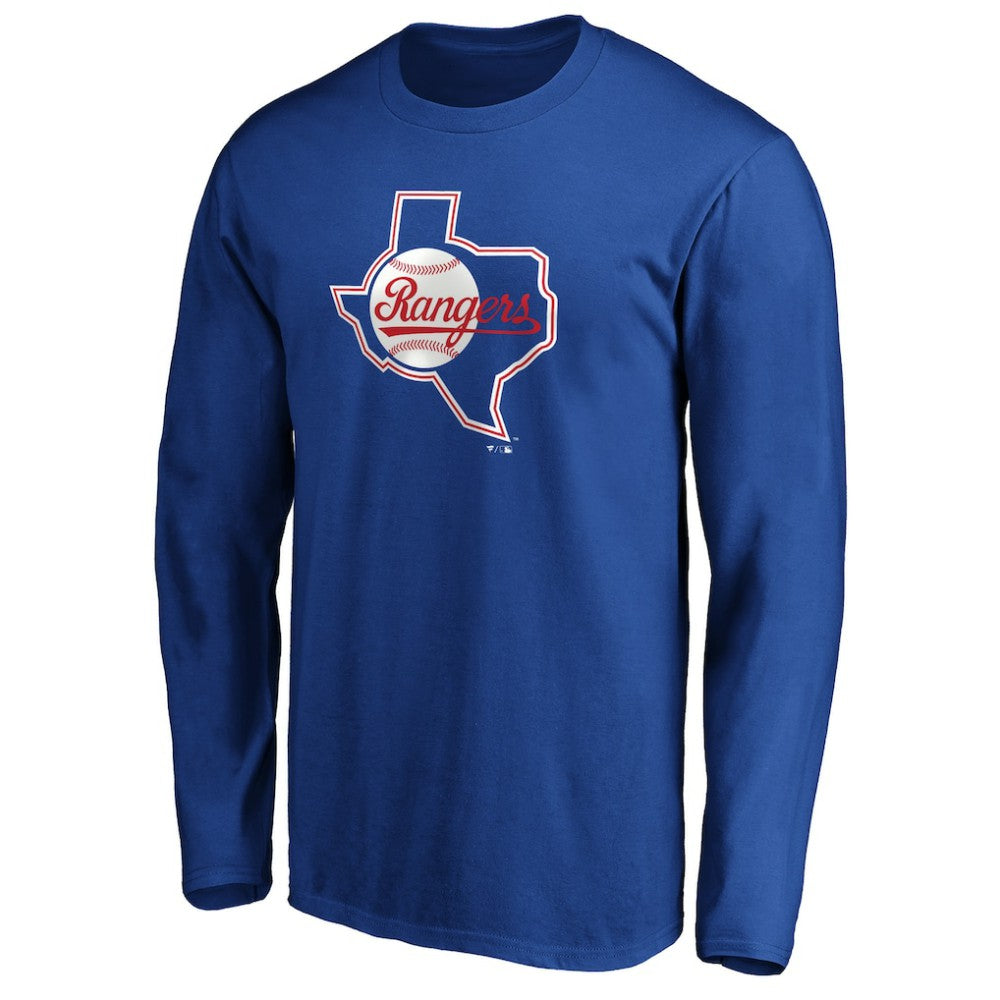 Texas Rangers Cooperstown Collection Huntington Logo Long Sleeve T-Shirt Lifestyle