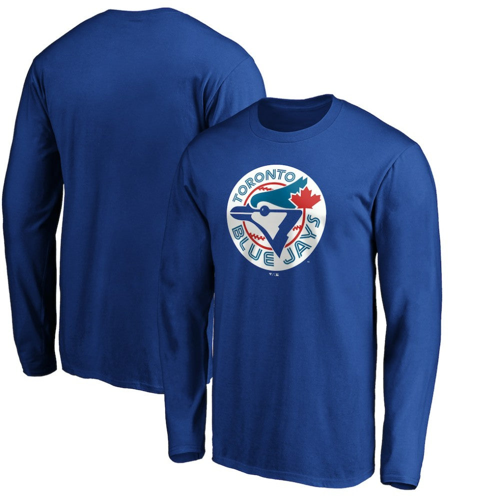 Toronto Blue Jays Cooperstown Collection Huntington Logo Long Sleeve T-Shirt Near Me