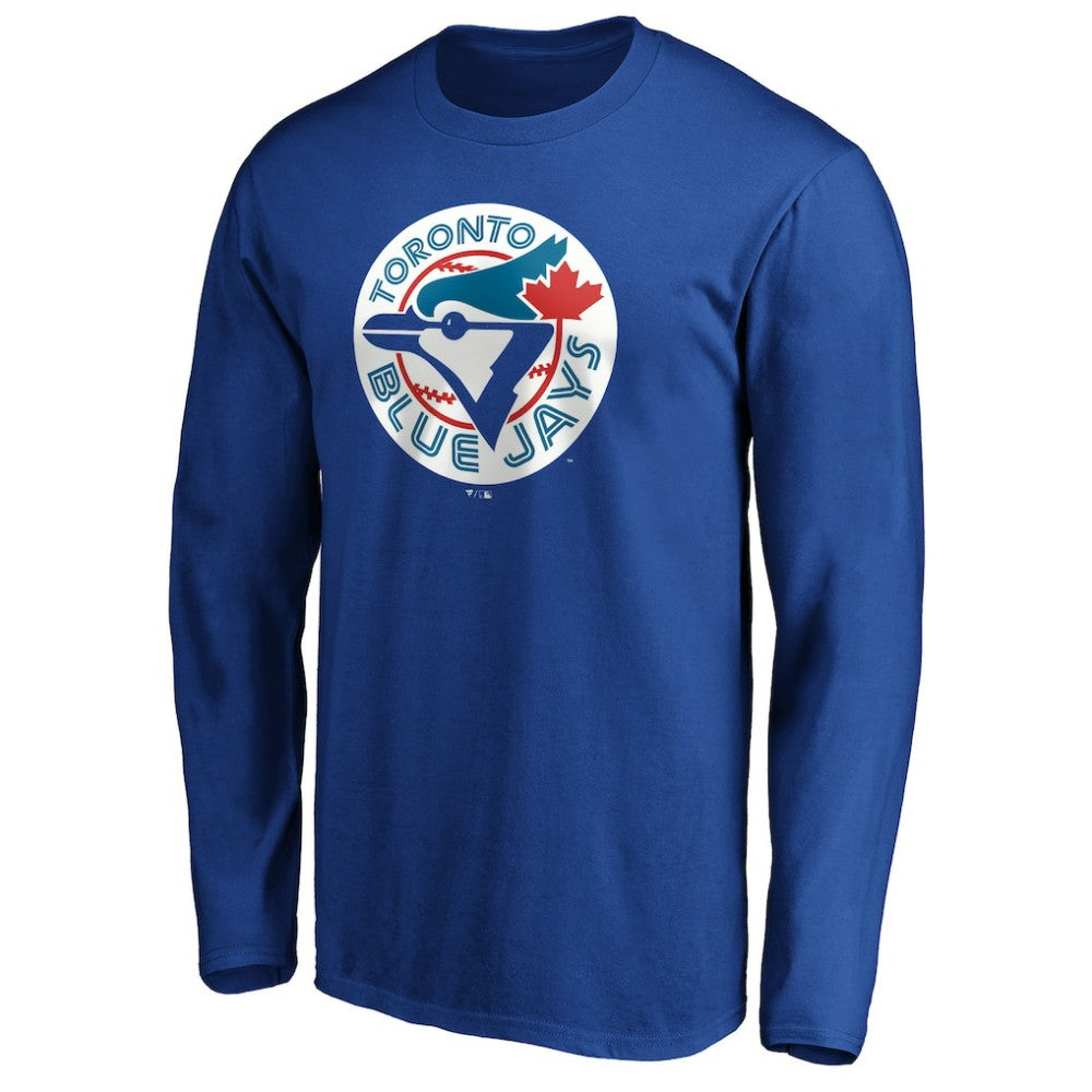 Toronto Blue Jays Cooperstown Collection Huntington Logo Long Sleeve T-Shirt Near Me